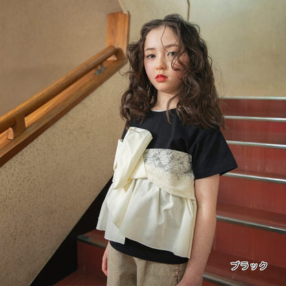 日本童裝 Branshes【Ou? by EDWIN】蕾絲荷葉邊上衣 90-150cm 女童款 夏季 TOPS