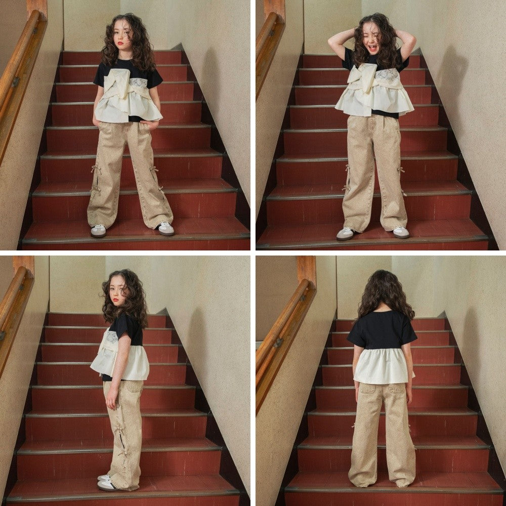 日本童裝 Branshes【Ou? by EDWIN】蕾絲荷葉邊上衣 90-150cm 女童款 夏季 TOPS