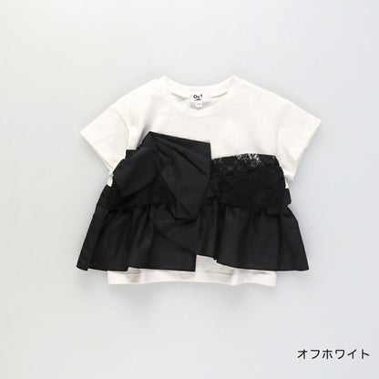 日本童裝 Branshes【Ou? by EDWIN】蕾絲荷葉邊上衣 90-150cm 女童款 夏季 TOPS