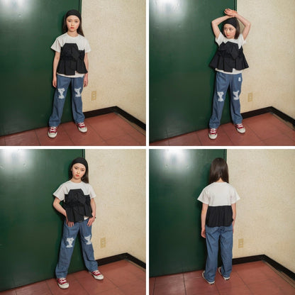 日本童裝 Branshes【Ou? by EDWIN】蕾絲荷葉邊上衣 90-150cm 女童款 夏季 TOPS