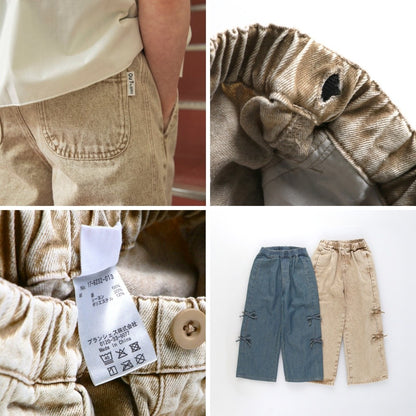 日本童裝 Branshes【Ou? by EDWIN】側邊繫帶牛仔褲 90-150cm 女童款 夏季 PANTS