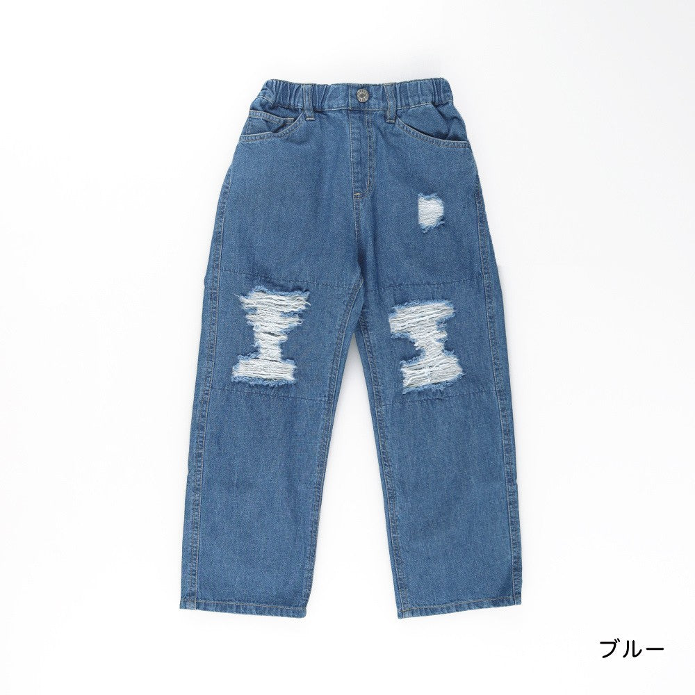 日本童裝 Branshes【Ou? by EDWIN】破洞牛仔褲 90-150cm 女童款 夏季 PANTS