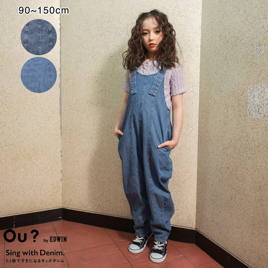 日本童裝 Branshes【Ou? by EDWIN】牛仔背帶褲 90-150cm 女童款 夏季 Jumpsuit