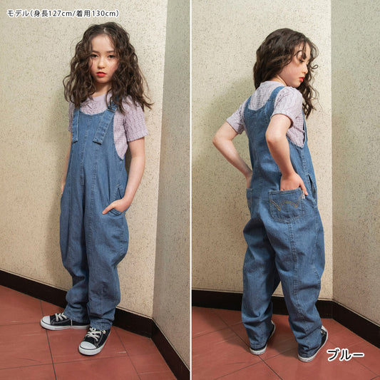 日本童裝 Branshes【Ou? by EDWIN】牛仔背帶褲 90-150cm 女童款 夏季 Jumpsuit