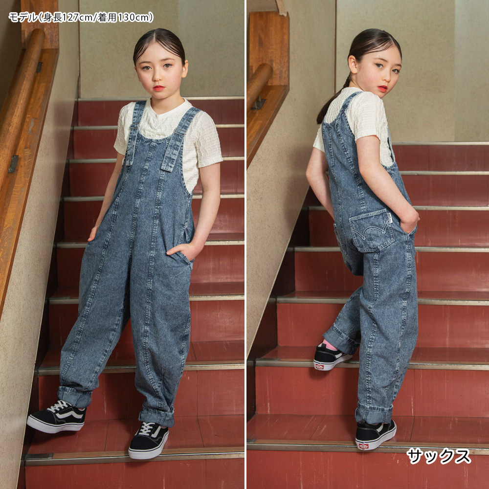 日本童裝 Branshes【Ou? by EDWIN】牛仔背帶褲 90-150cm 女童款 夏季 Jumpsuit