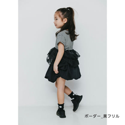 日本童裝 Branshes【b.+A】波點荷葉邊短袖上衣 90-150cm 女童款 夏季 TOPS