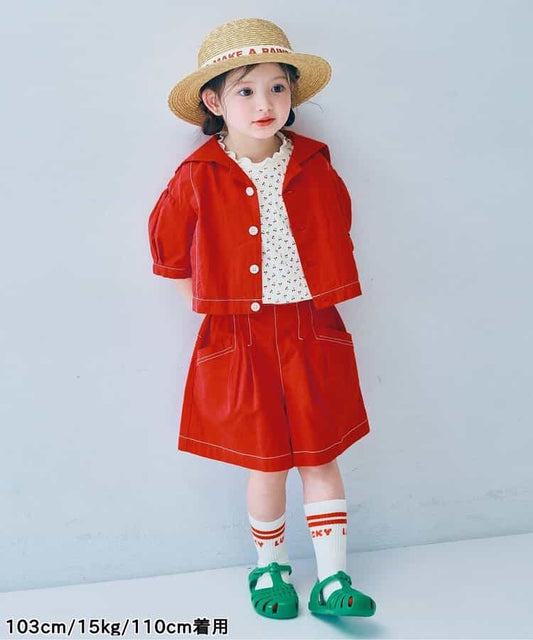 日本童裝 p.premier 水手領短款外套 80-140cm 男童款/女童款 夏季 OUTERWEAR