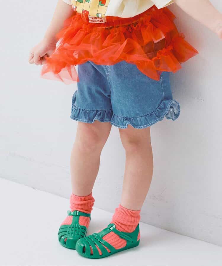 日本童裝 p.premier 斜紋花邊短褲 80-140cm 女童款 夏季  PANTS