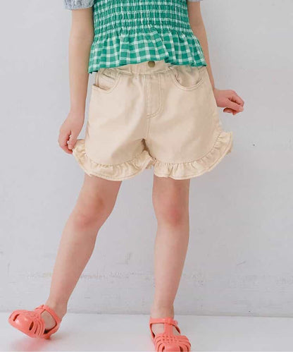 日本童裝 p.premier 斜紋花邊短褲 80-140cm 女童款 夏季  PANTS