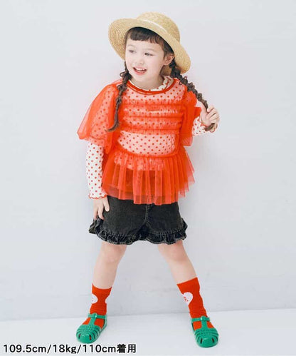 日本童裝 p.premier 斜紋花邊短褲 80-140cm 女童款 夏季  PANTS