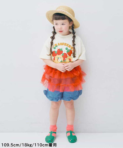 日本童裝 p.premier 斜紋花邊短褲 80-140cm 女童款 夏季  PANTS