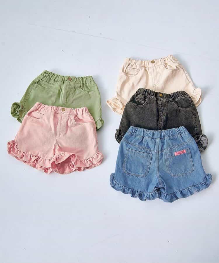 日本童裝 p.premier 斜紋花邊短褲 80-140cm 女童款 夏季  PANTS