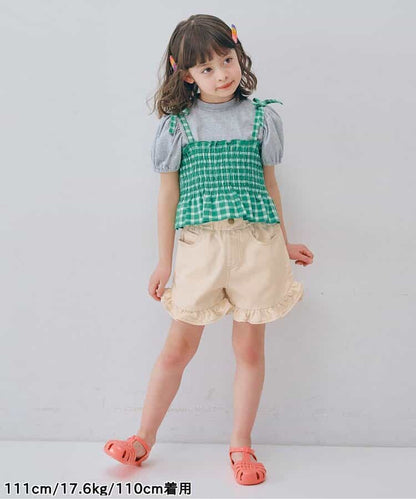 日本童裝 p.premier 斜紋花邊短褲 80-140cm 女童款 夏季  PANTS