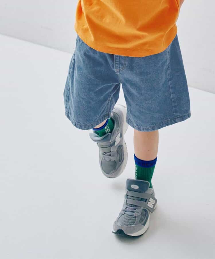 日本童裝 p.premier 斜紋牛仔闊腿短褲 80-140cm 男童款 夏季  PANTS