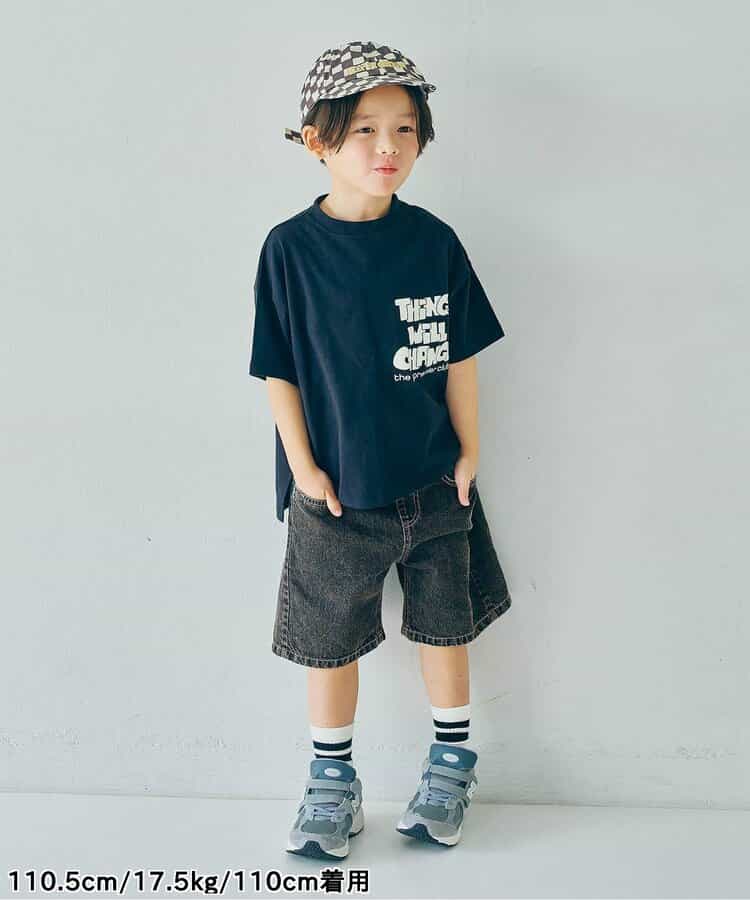 日本童裝 p.premier 斜紋牛仔闊腿短褲 80-140cm 男童款 夏季  PANTS