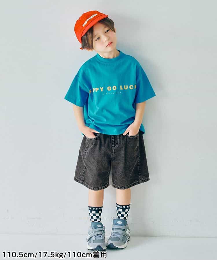 日本童裝 p.premier 斜紋牛仔闊腿短褲 80-140cm 男童款 夏季  PANTS