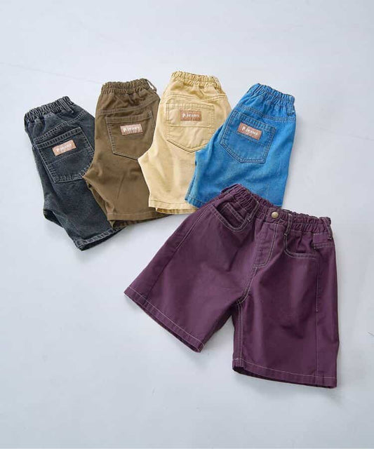 日本童裝 p.premier 斜紋牛仔闊腿短褲 80-140cm 男童款 夏季  PANTS