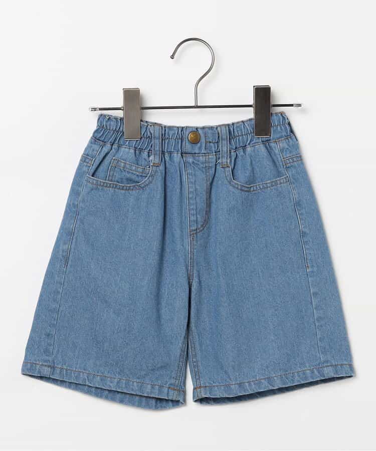 日本童裝 p.premier 斜紋牛仔闊腿短褲 80-140cm 男童款 夏季  PANTS