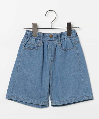 日本童裝 p.premier 斜紋牛仔闊腿短褲 80-140cm 男童款 夏季  PANTS