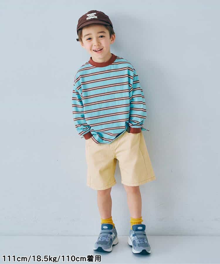 日本童裝 p.premier 斜紋牛仔闊腿短褲 80-140cm 男童款 夏季  PANTS