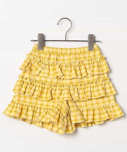 日本童裝 p.premier 格紋荷葉邊短褲 80-140cm 女童款 夏季  PANTS