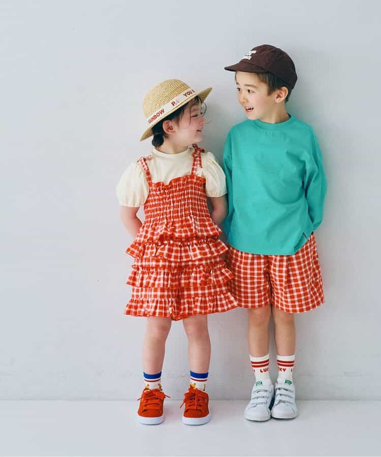 日本童裝 p.premier 格紋荷葉邊短褲 80-140cm 女童款 夏季  PANTS