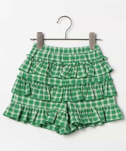 日本童裝 p.premier 格紋荷葉邊短褲 80-140cm 女童款 夏季  PANTS