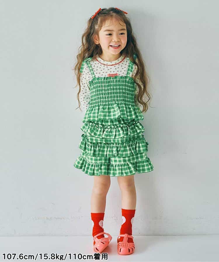 日本童裝 p.premier 格紋荷葉邊短褲 80-140cm 女童款 夏季  PANTS