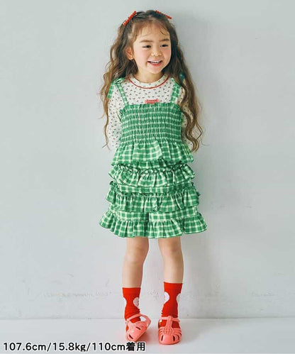 日本童裝 p.premier 格紋荷葉邊短褲 80-140cm 女童款 夏季  PANTS