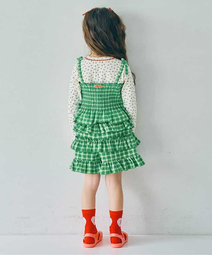 日本童裝 p.premier 格紋荷葉邊短褲 80-140cm 女童款 夏季  PANTS