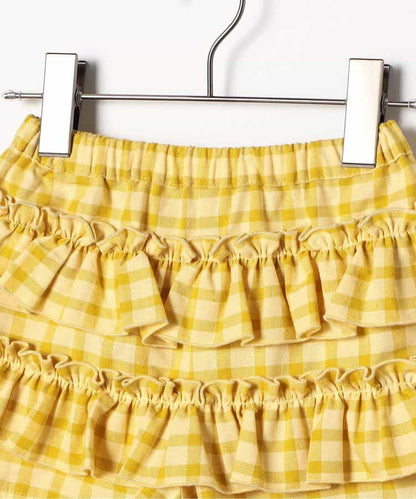 日本童裝 p.premier 格紋荷葉邊短褲 80-140cm 女童款 夏季  PANTS