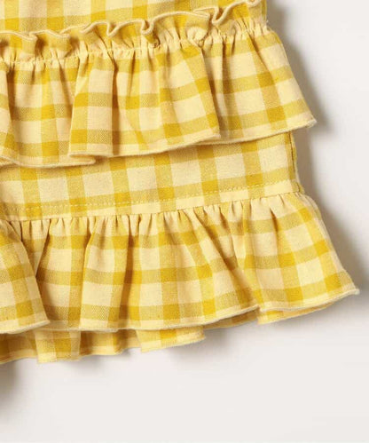 日本童裝 p.premier 格紋荷葉邊短褲 80-140cm 女童款 夏季  PANTS