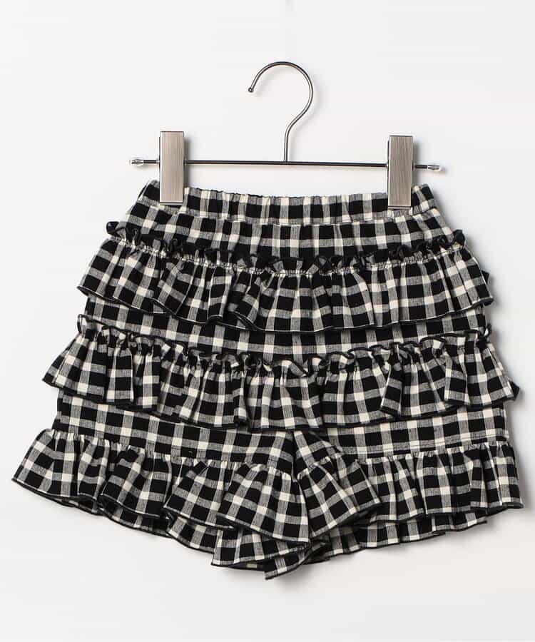 日本童裝 p.premier 格紋荷葉邊短褲 80-140cm 女童款 夏季  PANTS