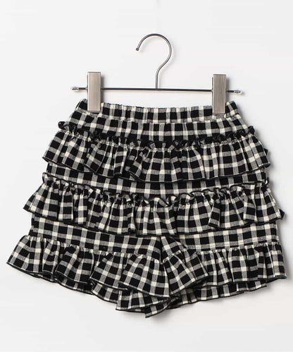 日本童裝 p.premier 格紋荷葉邊短褲 80-140cm 女童款 夏季  PANTS