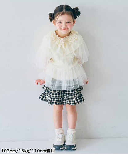 日本童裝 p.premier 格紋荷葉邊短褲 80-140cm 女童款 夏季  PANTS