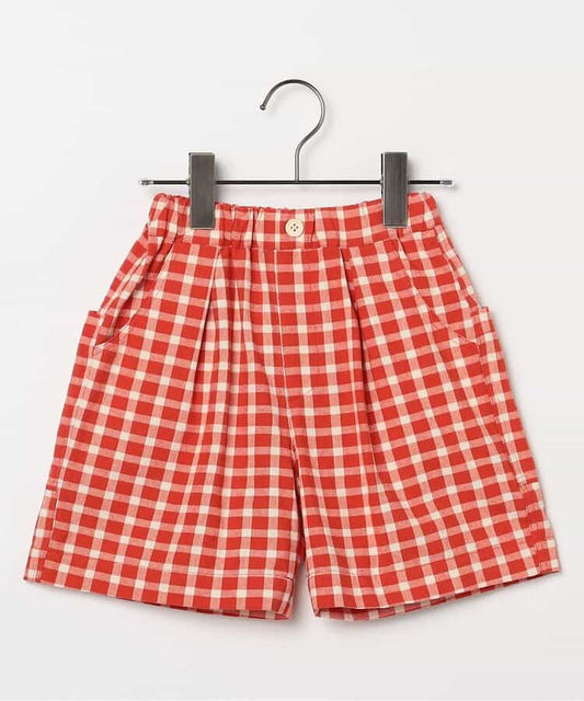 日本童裝 p.premier 紗線染色格子短褲 80-140cm 男童款 夏季  PANTS