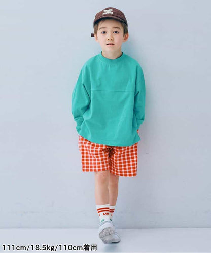 日本童裝 p.premier 紗線染色格子短褲 80-140cm 男童款 夏季  PANTS