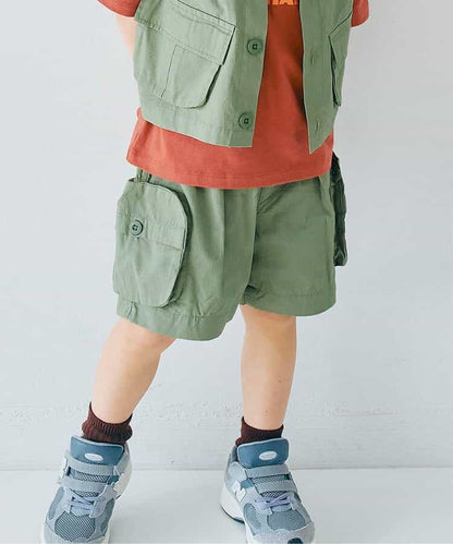 日本童裝 p.premier 大口袋工裝短褲 80-140cm 男童款 夏季  PANTS