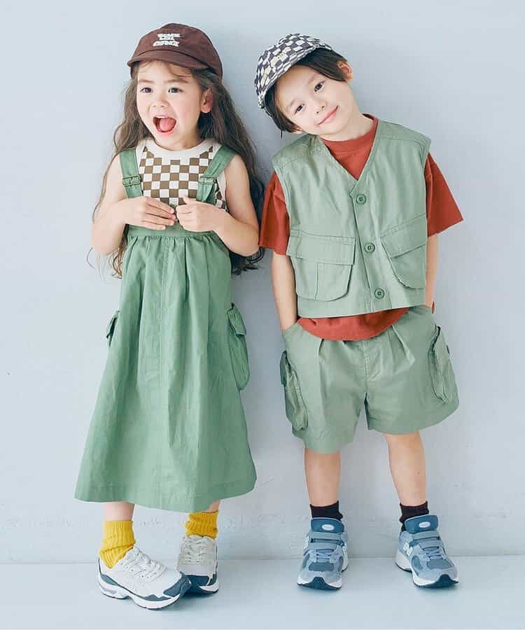 日本童裝 p.premier 工裝口袋背心 80-140cm 男童款/女童款 夏季 TOPS