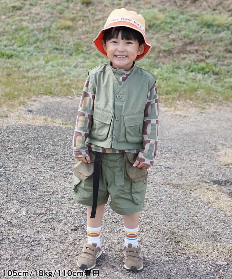 日本童裝 p.premier 工裝口袋背心 80-140cm 男童款/女童款 夏季 TOPS