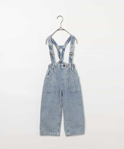 日本童裝 p.premier 吊帶牛仔闊腿褲 80-140cm 男童款/女童款 夏季  Jumpsuit
