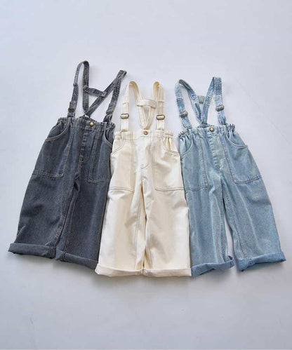 日本童裝 p.premier 吊帶牛仔闊腿褲 80-140cm 男童款/女童款 夏季  Jumpsuit