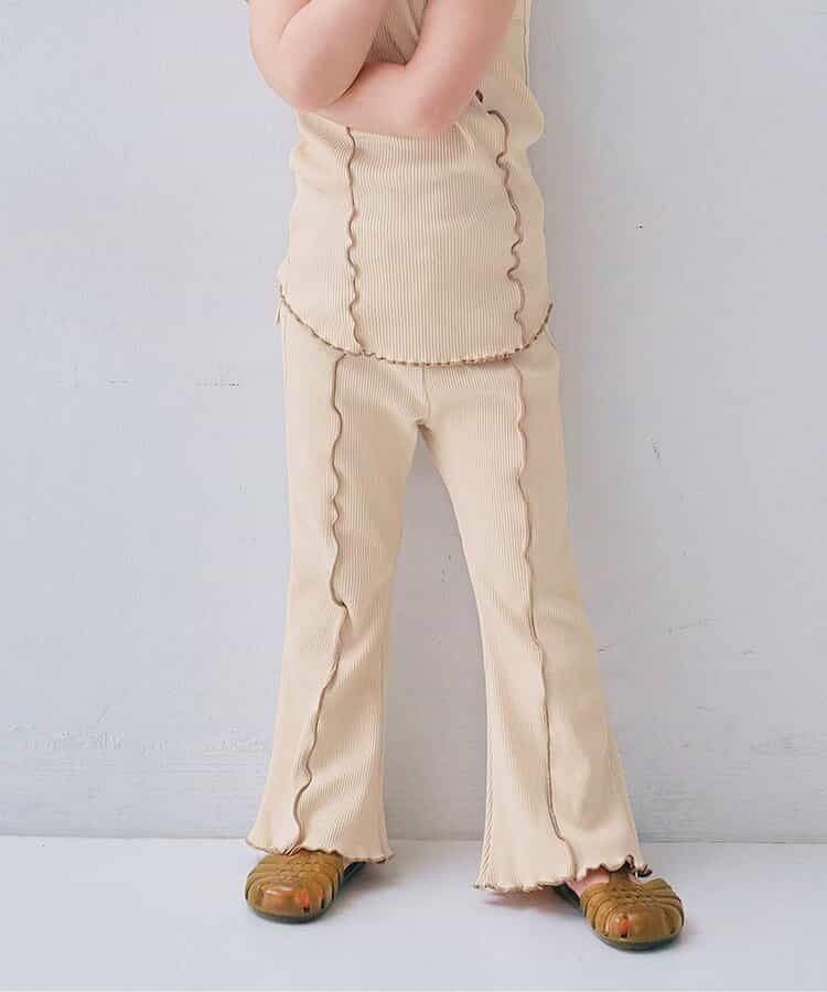 日本童裝 p.premier 彈性羅紋喇叭褲 80-140cm 男童款/女童款 夏季  PANTS