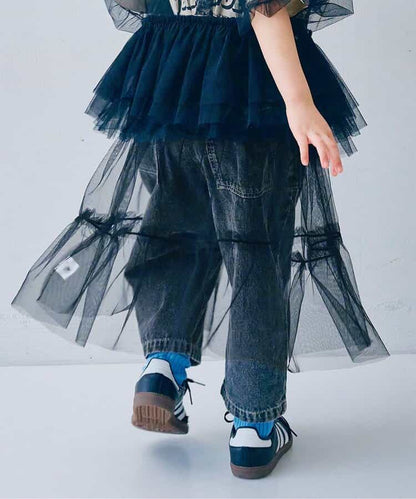 日本童裝 p.premier 兩層薄紗疊穿半身裙 80-140cm 女童款 夏季 SKIRTS