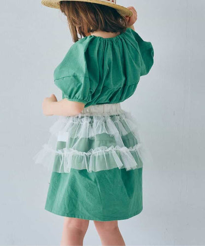 日本童裝 p.premier 兩層薄紗疊穿半身裙 80-140cm 女童款 夏季 SKIRTS