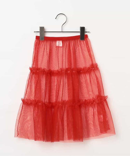 日本童裝 p.premier 兩層薄紗疊穿半身裙 80-140cm 女童款 夏季 SKIRTS