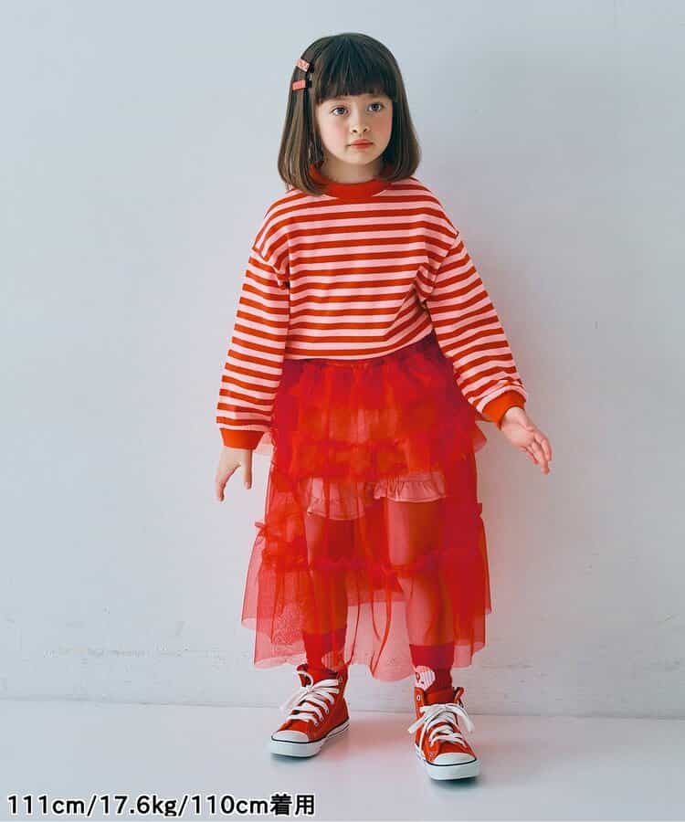 日本童裝 p.premier 兩層薄紗疊穿半身裙 80-140cm 女童款 夏季 SKIRTS
