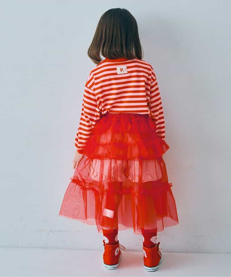 日本童裝 p.premier 兩層薄紗疊穿半身裙 80-140cm 女童款 夏季 SKIRTS