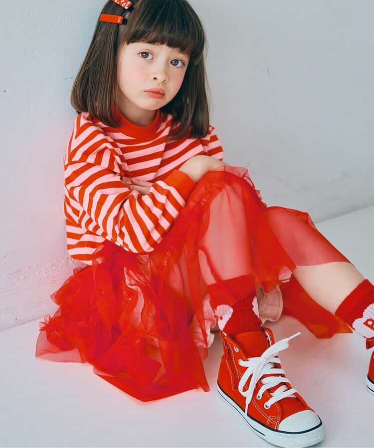 日本童裝 p.premier 兩層薄紗疊穿半身裙 80-140cm 女童款 夏季 SKIRTS