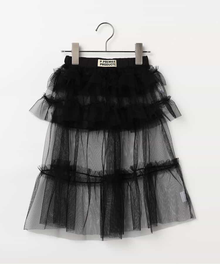 日本童裝 p.premier 兩層薄紗疊穿半身裙 80-140cm 女童款 夏季 SKIRTS